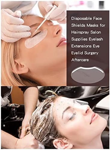 EBANKU 200 PCS Shower Face Shield Eyebrow Eyelash Shield Visors Upgrade - Image 5