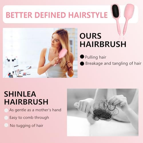 Mini Hair Curly Brush : Hair Brush for Curls Waves & Coils, Define, Volumize, Detangle Women Girls Kids Curls, Crafted from ABS plastic, For All Hair 1pack Travel Size - Image 2