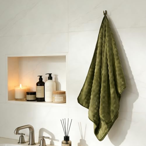 COZYART Lint Free 8 Pcs Bathroom Towels Set Ultra Soft Microfiber Fluffy - Image 5
