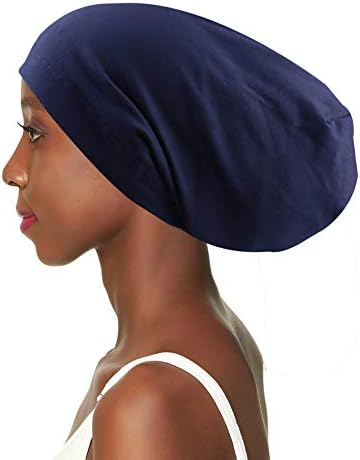 3 Size Satin Lined Sleep Caps for Braids,Dreadlocks Natural Curly Hair Adjustable by Winitas