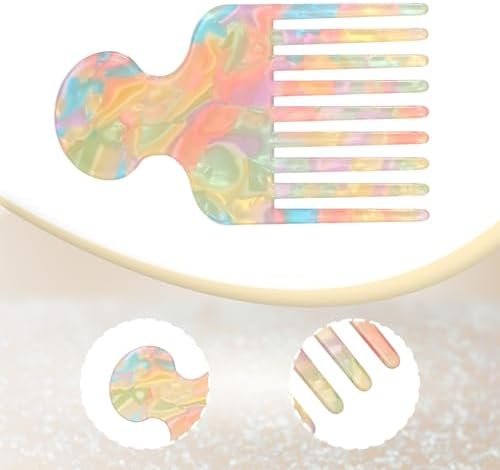 Hair Picks for Women Curly Hair Pick Comb, Wide Tooth Pick Comb for Curls, Long Tooth Hairs Combs, Detangling Lifting Combs, Hairs Styling Tool, 4.8 Inches, Pink, Plastic - Image 5