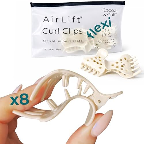 8-Pack Root Lifting Hair Clips - Volumizing Curl Clip Set by CocoaCali
