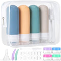 MODENGKONGJIAN 16 Pack Travel Bottles for Toiletries,TSA Approved Silicone Squeezable Travel Shampoo Bottles, 3oz Leak Proof Refillable Toiletry Cosmetic Containers（16 Pcs/Light Yellow） by MODENGKONGJIAN
