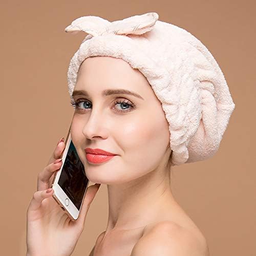 Jseng Large Microfiber Hair Drying Towel Cap, Extreme Soft & Ultra Absorbent, Fast Drying Hair Towels Shower Cap for Women - Image 2