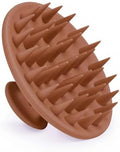 Meartchy Silicone Scalp Massager Shampoo Brush, Scalp Brush for Hair Growth & Dandruff Removal, Hair Scrubber Scalp Stimulator Exfoliator Brush with Soft Bristles for Wet Dry Scalp Care (Brown) by Meartchy