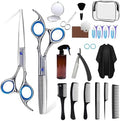 Hair Cutting Scissors Kit,27PCS Professional Stainless-Steel Sharp Barber Professional Hairdressing Shears Set with 6.5 Inch Cutting Scissors,Thinning Shears for Man Woman Adults Kids Home Salon by Sievic