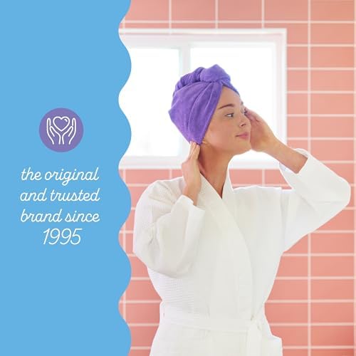 Turbie Twist Microfiber Hair Towel, Dark & Light Purple (2 Pack) - Image 6