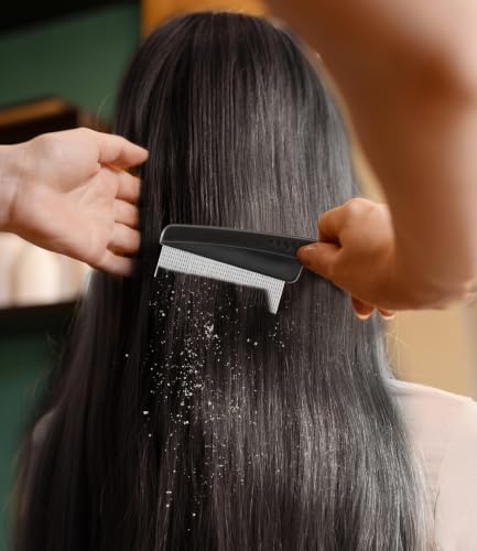 Dandruff Comb Removal 0.5mm Metal Fine Tooth Scalp Detox Hair Care Tool 1PC - Image 3