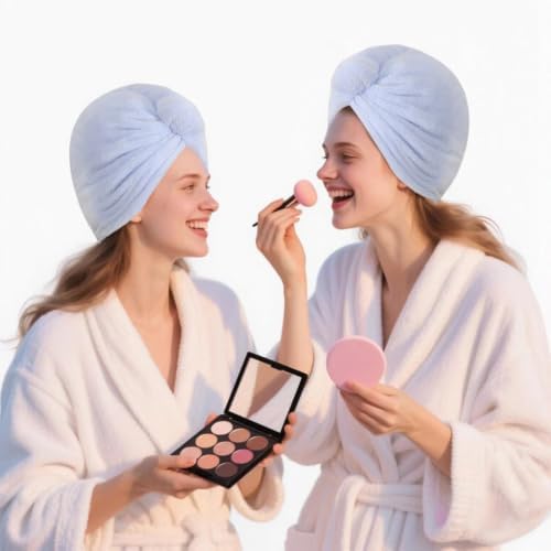 Microfiber Hair Drying Towel Wrap,Hair Turbans Towel for Wet Hair - Image 4