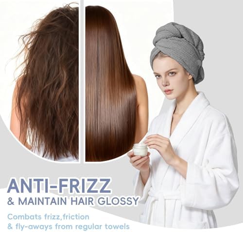 Large Microfiber Hair Towel for Women, Super Soft Absorbent Quick - Image 5