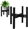 Rnined Adjustable Plant Stand Indoor,Bamboo Mid Century Modern Plants Stands, Stable Plant Holder,Fit 8 9 10 11 12 inch Pots (Pot & Plant Not Included)(Black) by PlantsHomeFun