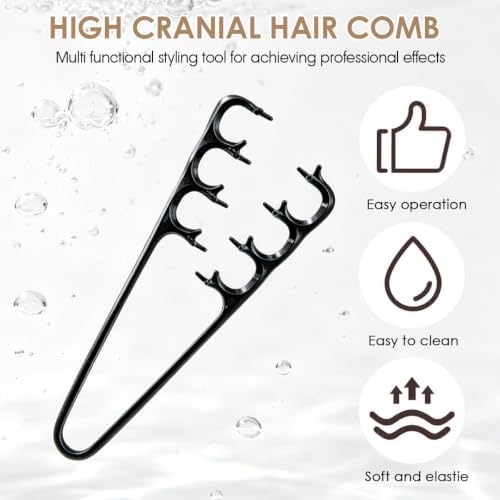 Texture Comb Wide-Tooth Hair Styling Comb for Root Lift, Black - Image 6