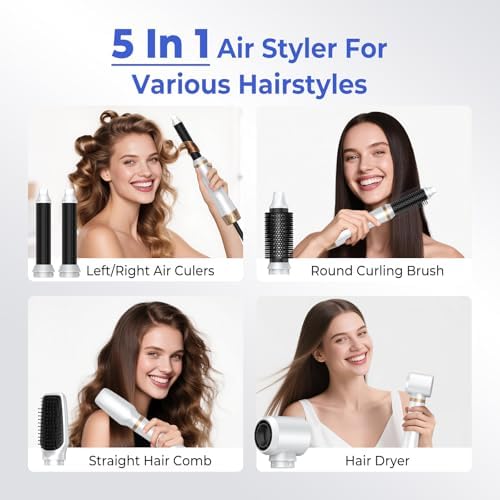 5 in 1 Blow Dryer Brush, Hair Dryer Brush Set Upgrade Hot Air Brush - Image 2