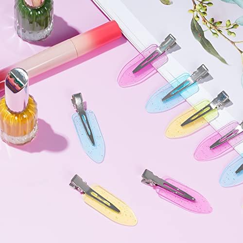 Wobe 24 Pcs Creaseless Hair Clips for Women, Translucent Pink Blue Yellow - Image 4