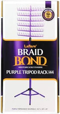 Laflare Standing Braid Hair Organizer – 144 Pegs Hair Extension Holder, Divider & Display Stand for Hair Braiding, Height Adjustable Rack, Easy to Assemble (Purple) by LAFLARE