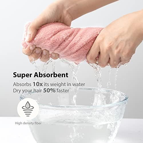 YFONG 3 Pack Microfiber Hair Towels Wrap for Women, Super Absorbent Drying - Image 2