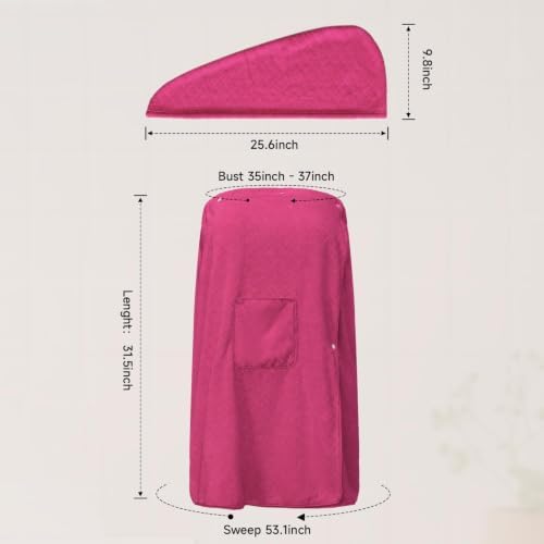 Oversized Bath Towel Wrap for Women with Plus Size Hair Dry Towel Set - Image 5