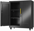 35.4" Metal Garage Storage Cabinet with Wheels and Locking Doors by AUEYTVR