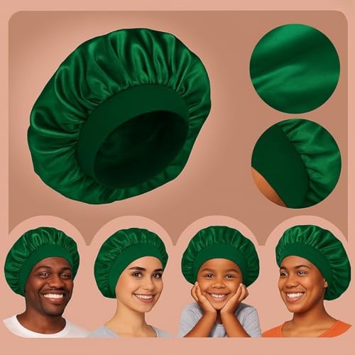 Satin Bonnet – Sleep Bonnet for Women and Men Curly Hair, Braids, and Natural Hairstyles (1pck) - Image 7