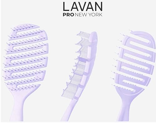 Flex Detangling Hair Brush (Purple) - Image 4