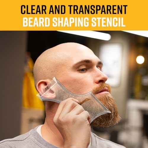 The Cut Buddy PLUS Beard Shaping Tool, Clear Template with Built-in Comb and Bonus Pencil, Ideal for Hairline, Beard, and Mustache Trimming - Image 5