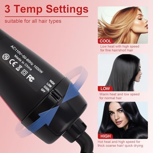 Blow Dryer Brush Hair Dryer One-Step Straightener Paddle Brush - Image 5