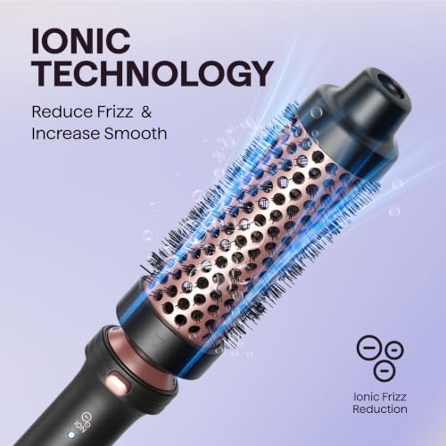 Wavytalk 5 in 1 Curling Wand Set, 0.5-1.25" Barrels& Thermal Brush& Crimper - Image 4