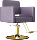 LOUVIXA Barber Chairs for Hair Stylist, Height Adjustable Hydraulic Salon Chair, 360 Degrees Rotation, Multi-Function Shampoo Chair for Salon Home Barbershop (Purple) by LOUVIXA