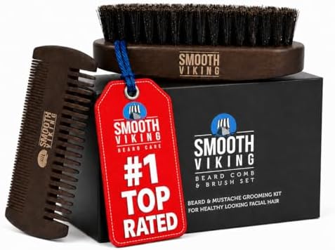 Smooth Viking - Beard Brush for Men Beard Kit for Men, Natural Boar Bristle by SmoothVikingHairBeardCare