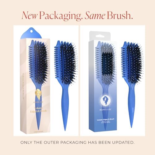 Bounce Curl Volume EdgeLift Brush, 5-In-1 Styling Tool, Defined Curls, Blue - Image 2