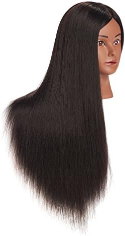 Mannequin Head 26-28" Synthetic Fiber Yaki Hair for Hairdresser - Image 3