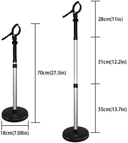 Hair Dryer Stand, 360 Degree Rotating Lazy Hair Dryer Stand Hand Free With Heavy Base, Hands-Free Blow Dryer Holder Countertop, Adjustable Height Countertop Stand - Image 6