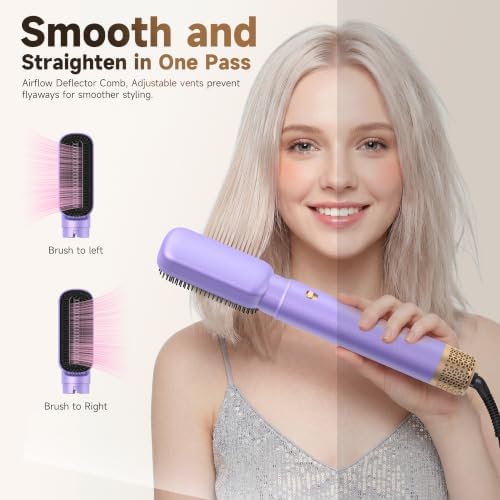 UKLISS 5-in-1 Hot Air Brush & Hair Dryer Air Styler with Auto-Wrap Curlers - Image 3