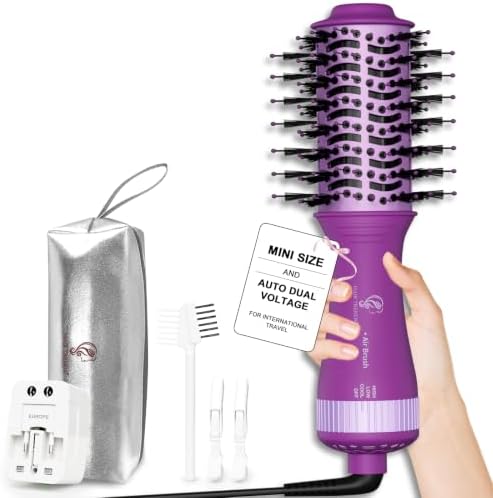 Dual Voltage Travel Hair Dryer Brush by HairTrends