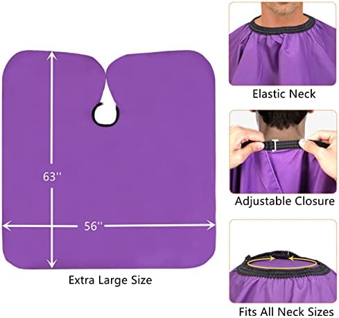Barber Cape-Professional Salon Hair Cutting Cape,56x63 inches Large Hairdresser Cape for Haircut,Coloring,Makeup,Styling and More,(Purple) - Image 3