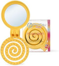 Mini Detangler Travel Hair Brush with Mirror, Makaron Hair Brushes for Women, Men and Kids, Unique 3D Flexible Design for All Hair Types, Styling Accessory, Travel Essentials for Women (YELLOW) by Unknown