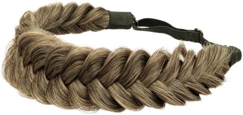 Synthetic Hair Braided Headband Classic Wide Strands Wedding Disorderly Fluffy Braids Wig Band Women Beauty Accessory - Image 3