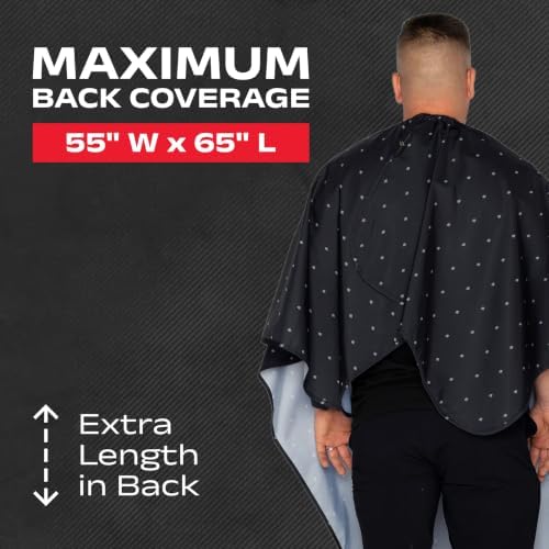 Barber Strong The Barber Cape Haircut Cover for Men, Hair Repelling and Static-Reducing Material, Water Resistant Fabric - Image 4