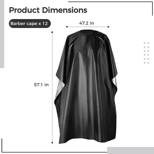 12 PCS Barber Cape, Waterproof Shampoo Capes With Snaps Buttons Closure, Large Hair Cutting Salon Cape Barber (57 x 47 Inch (As shown, 12 PCS) - Image 3