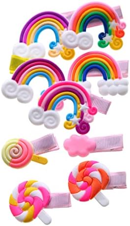 56PCS Toddler Hair Accessories Set: Colorful Rainbow Barrettes, Pins, Candy Fruits, Butterflies for Kids' Stylish Hairstyles - Image 3
