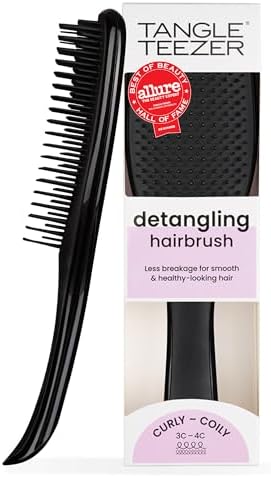 Tangle Teezer Ultimate Detangler Curly Hair Brush, 3C to 4C, Black by TangleTeezer