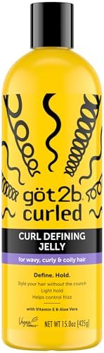 got2b Curled Defining Jelly, Curl Gel for Wavy to Coily Hair by got2b