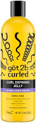 got2b Curled Defining Jelly, Curl Gel for Wavy to Coily Hair by got2b