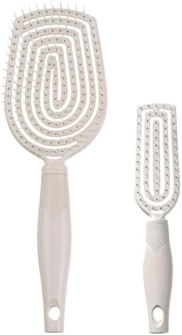 Conair Hair Brush Set, Scalp Care Detangling, 2-Pack, Grey Luxe by conair