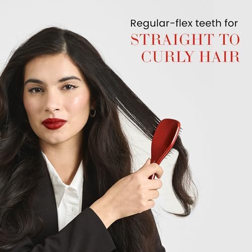Tangle Teezer x Devil Wears Prada Detangler Mini Hair Brush, Red Metallic - Image 3