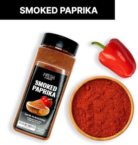 Fresh Finest Smoked Paprika – 14.10 oz Smoked Paprika Powder – Premium Paprika Seasoning for Cooking, Meat Rubs, Marinades, Sauces, Goulash – No Preservatives and Fillers – Rich and Intense Flavor - Image 3