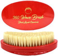 Men’s Hair Brush, Build Deeper Waves, Soft and Hard Boar Bristle Curved Wave Brush, Perfect for Styling Hair (Soft Brush, Red) by BlackLavishEssentials