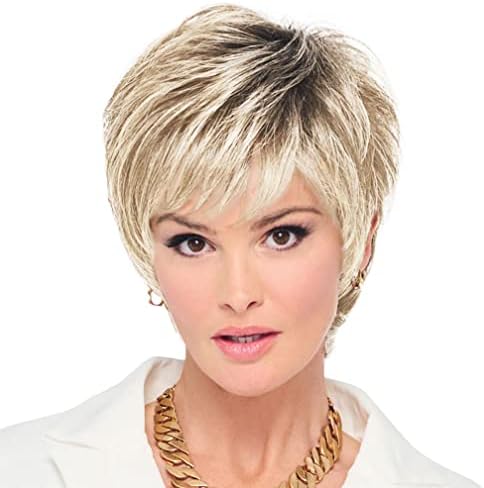 Raquel Welch Fierce And Focused Hand Tied Short Bob Wig by Hairuwear, Average Size Cap, RL613SS Platinum by Unknown