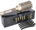 Round Brush for Blow Drying, Nano Thermal Ceramic & Ionic Tech Hair Brush with Boar Bristles, Professional Round Barrel Brush for Styling, Curling & Straightening by Sndyi (2.9 Inch, Barrel 1.7 Inch) by Sndyi