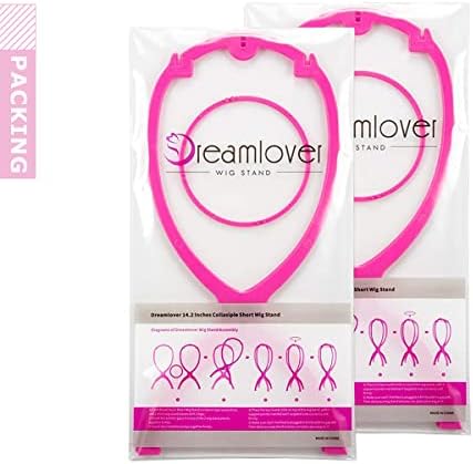 Dreamlover Wig Head Stand for Drying & Storage Wigs, Hot Pink, 2 Packs - Image 2